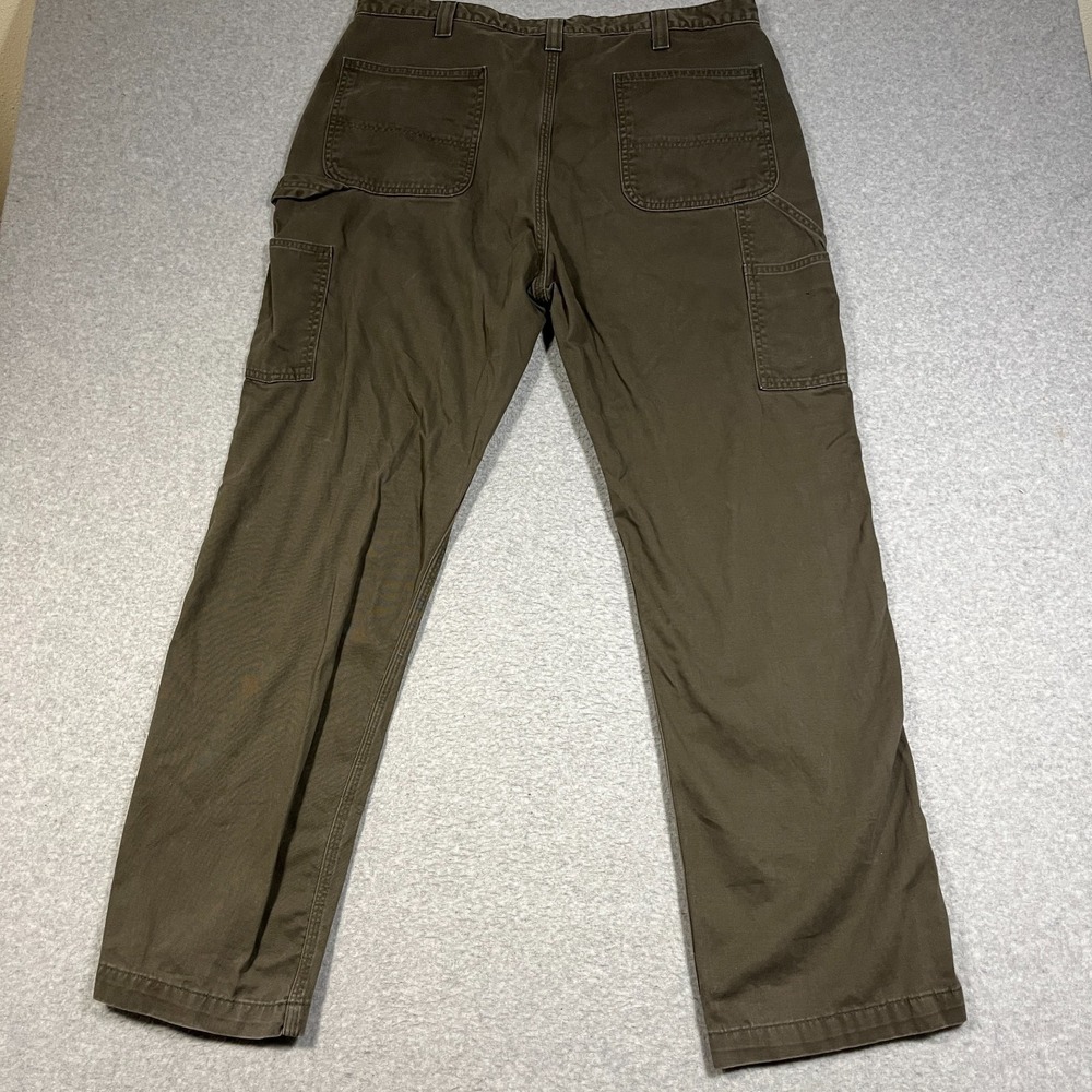 Carhartt Pants Mens 36x32 (Tag 38x32) Brown Carpenter Canvas Workwear Relaxed - Picture 7 of 12